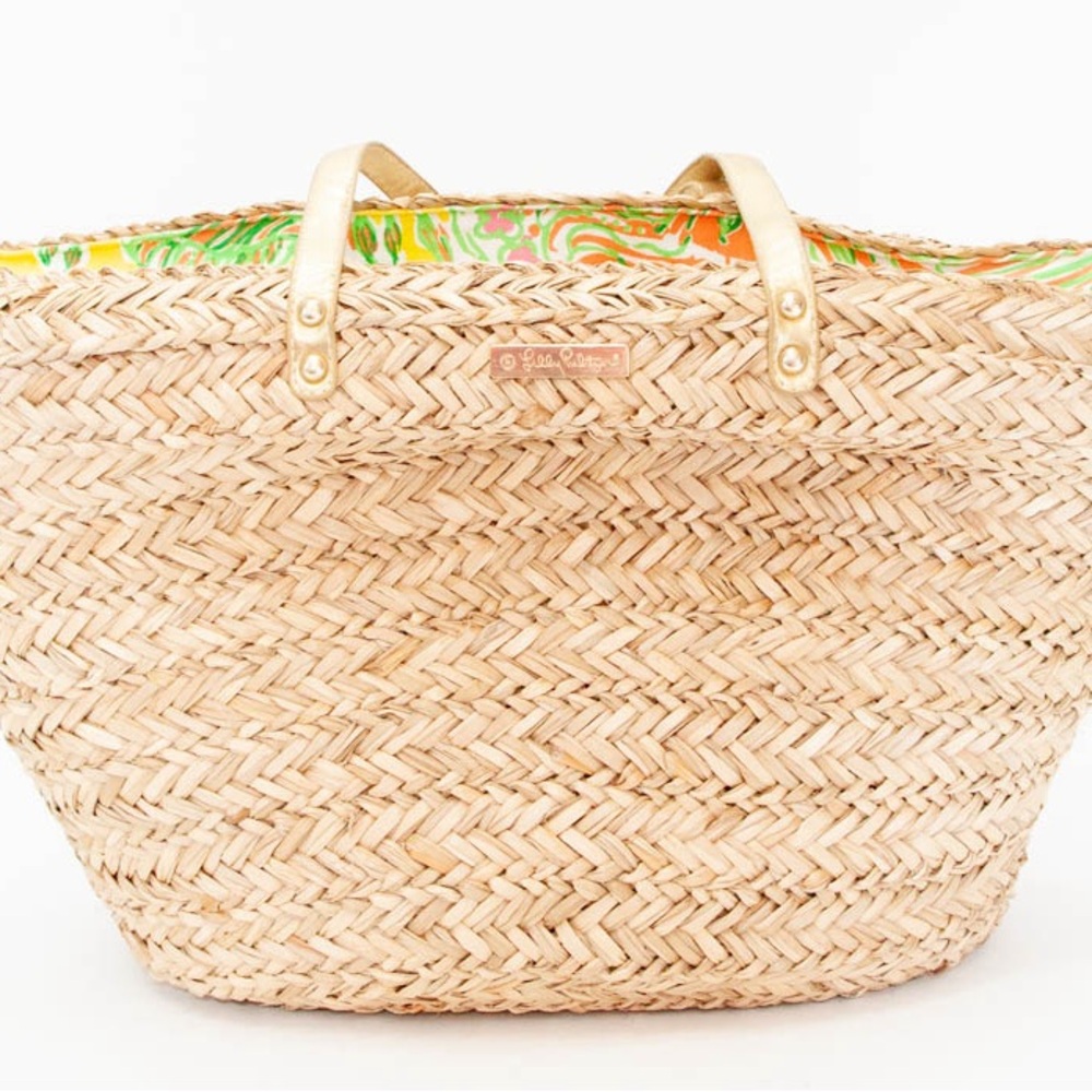 Lilly Pulitzer Woven Raffia Tote